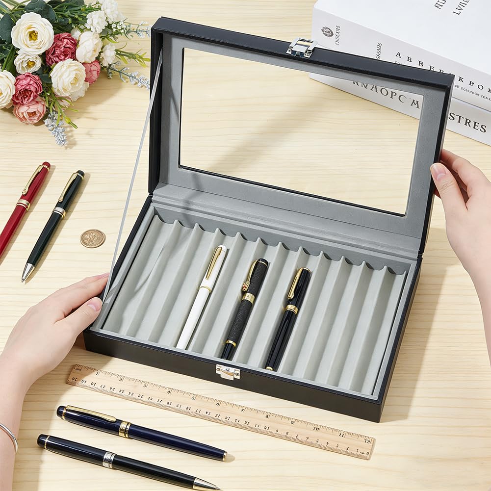 Amazon | OLYCRAFT ペンディスプレイボックス PUレザーペン